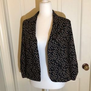 Black Blazer with Beige Polka Dots